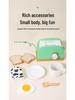 Toddler Pretend Play Wooden Kitchen Set: Toaster, Mixer, Coffee Maker, Juicer Toy.