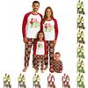 Print Cute Family Set Pajamas, Home Clothes, Family Set Long Sleeve Top Pants Set