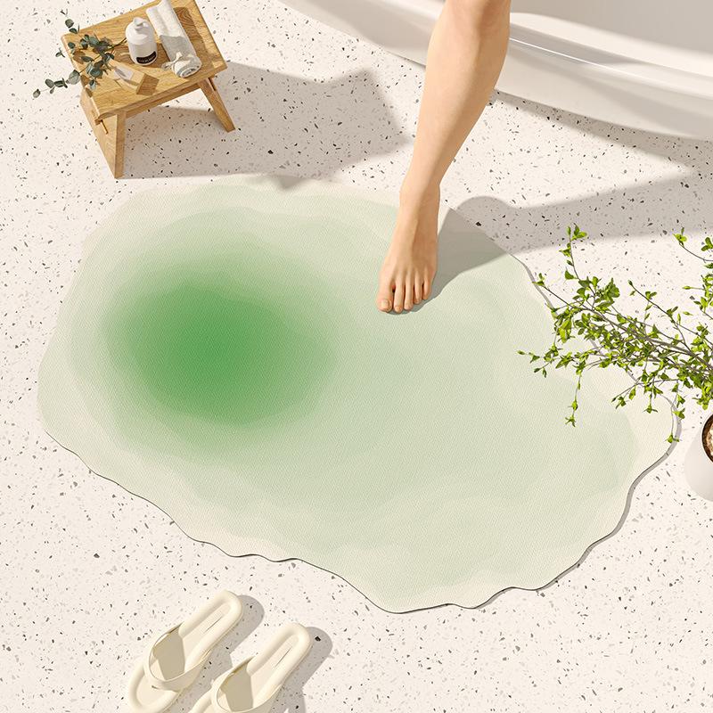 

Special-shaped Diatom Mud Padded Bathroom Toilet Floor Mat Absorbent Quick-drying Handheld Bathroom Entrance Carpet Anti-slip Foot Mat 40 * 60cm