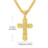 Vnox Cuban Link Chain with Alloy Zircon Cross Pendant Necklace for Men Boys, Cool Cross Pendant Necklaces Religious Jewelry Gift