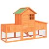 Vidaxl Rabbit Cage, Brown, 170X63X113 Cm, Pine Wood