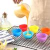 6Pcs Silicone Muffin Mold Round Muffin Cup Heart Cake Baking Mold Cooking Supplies Cake Decorating Tool Outdoor Tableware
