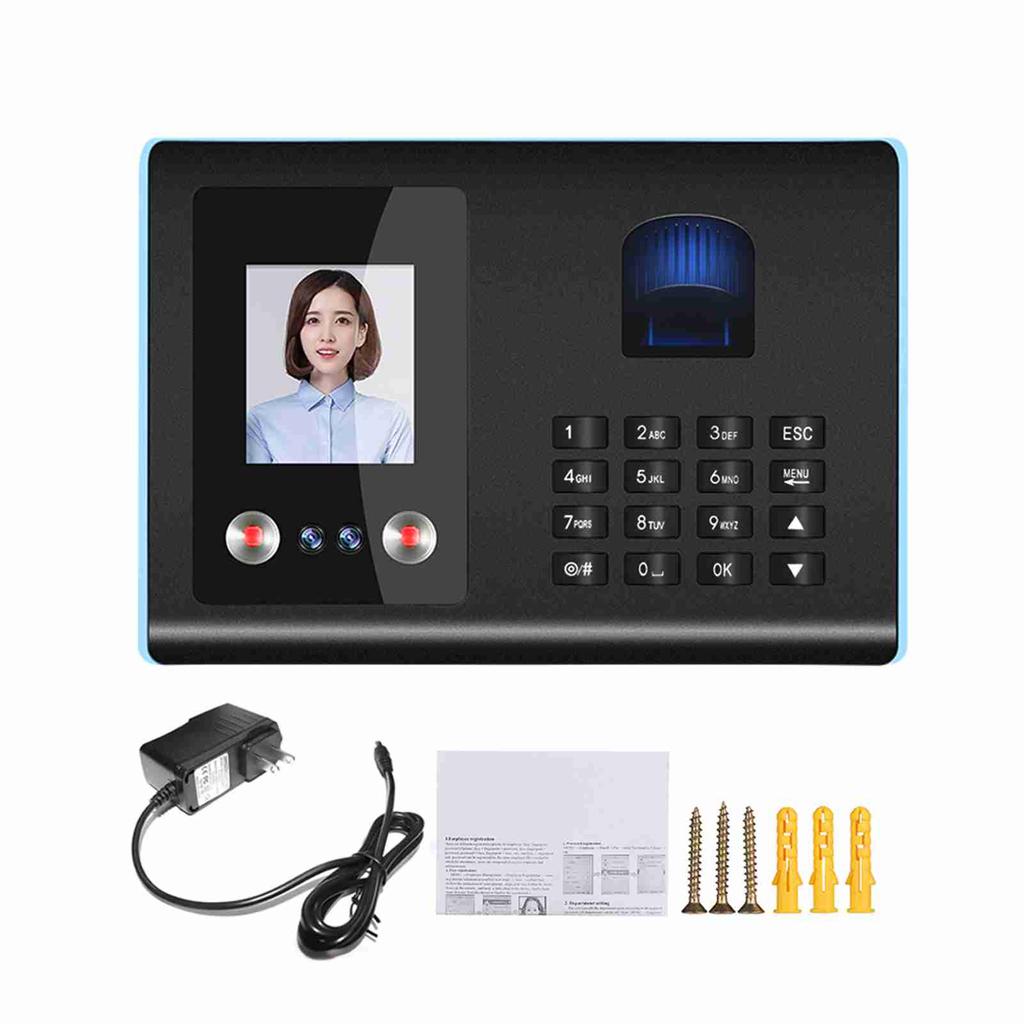 Intelligent Face Recognition Attendance Machine Fingerprint & Password Verification Employee Clock-in Recorder