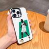 A-Anthony E-Edwards B-Basketball Phone Case For iPhone17,16,15,14,13,12,11,Pro,MAX Gray Matte Silicone Black Cover