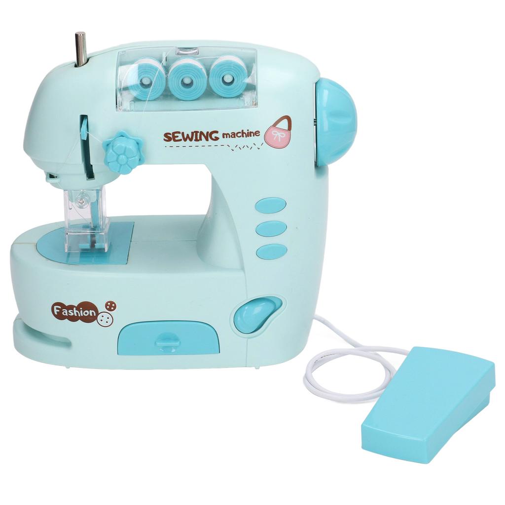 Children Electric Sewing Machine Toy with Threader Ruler Interesting Small Electric Sewer Toy for