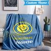 Custom Name Nassr FC Crest Blanket Lightweight Ideal Bedding Blanket Perfect for Travel, Camping, Living Rooms, Sofas, Christmas Gift