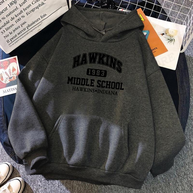 Hawkins Hoodie Männer Frauen Mode Mantel Jungen Hoodies Kinder Hip Hop Hoodie Männer Frauen Sweats Student Trainingsanzug Herren Kleidung Herbst