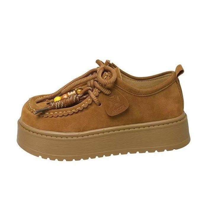 Scarpe pigre Doudou nuove scarpe autunnali a calzino scarpe casual retrò piattaforma rialzata Birkenstocks moda
