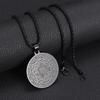 Mystical Christian Faith Pendant Necklace Stainless Steel Sturdy Chain Religious Jewelry For Men Women Spiritual Gift