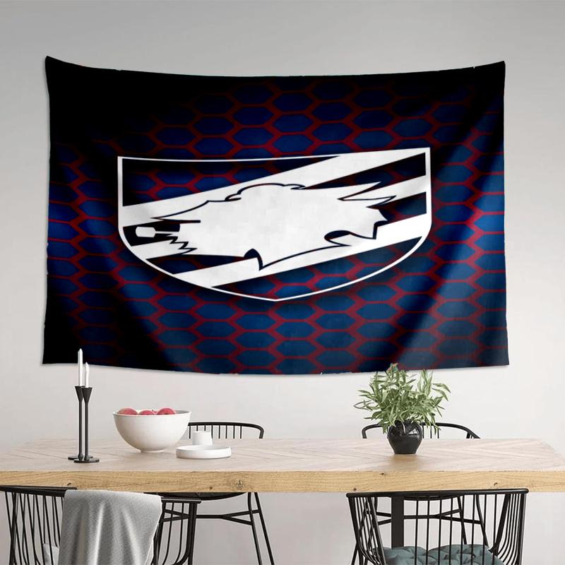 Sam-pdoria Team Emblem Printed Tapestry, Fabric Tapestry Wall Hanging Decoration for Bedroom, Living Room, Dorm Room Home Party Fan Gifts