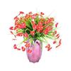 4 Bunches Artificial Fake Flowers Faux Anthurium Plants Plastic Shrubs Bushes Greenery Indoor Outsi 25-26s