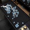 Rosa und Schwarz Neue Kirschblüte Schlossrand Natürliches Gummi Mauspade Großes Gamer Schreibtischpad Sakura Kunst Design Tastaturmatte Waschbar