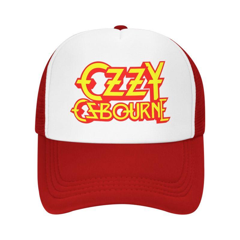 Custom Ozzy Osbourne Metal Hard Rock Print Mesh Baseball Cap Unisex Breathable Sun Hats Outdoor Sports Adjustable Snapback Hat
