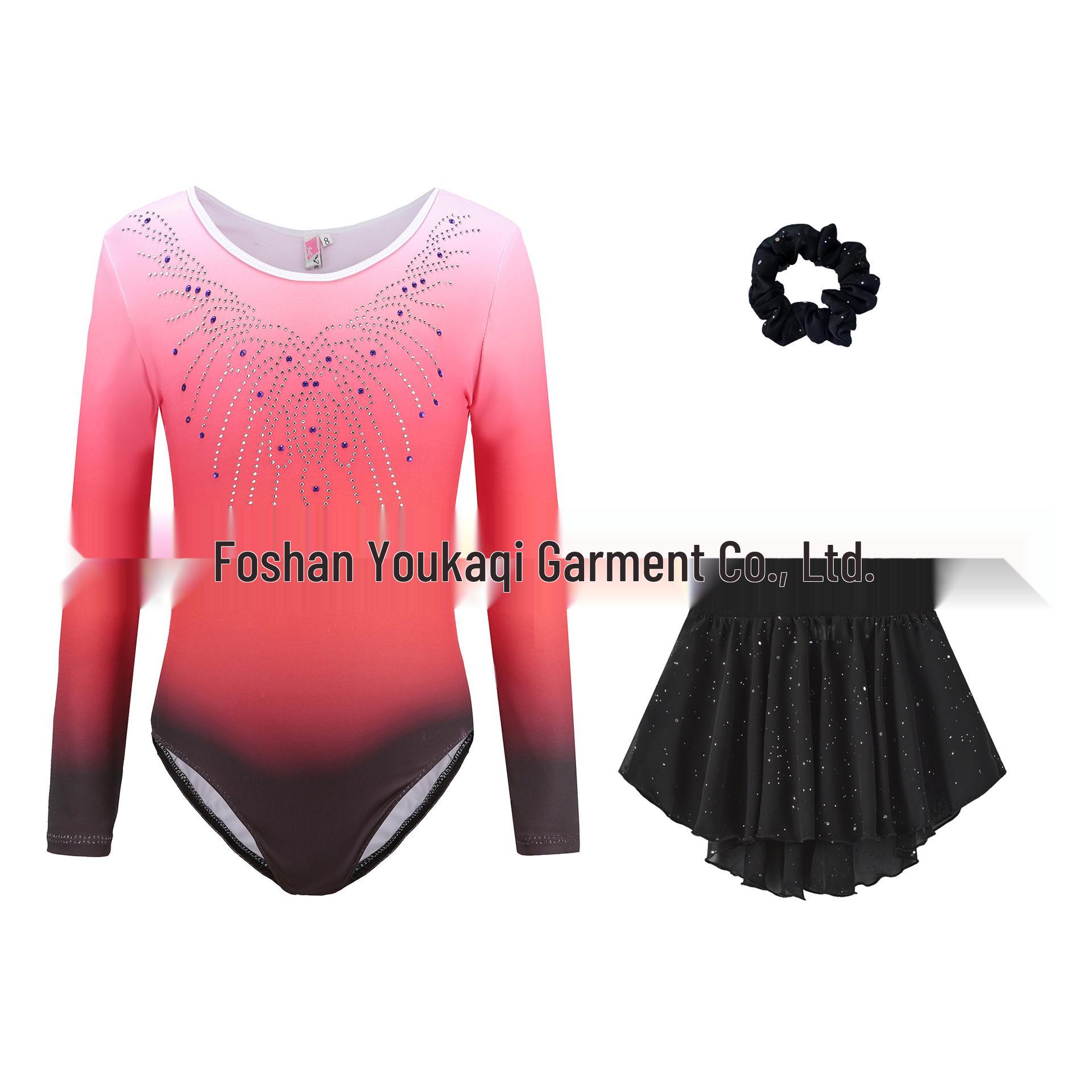 

В наличии блестящий гимнастический купальник и градиентный головной убор для девочек на экзамены по балету и танцам Size 10 (140 cm)