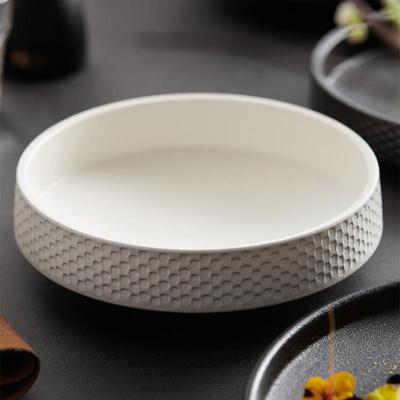 High-End Japanese Ceramic Soup & Salad Plate for Restaurants and Hotels
