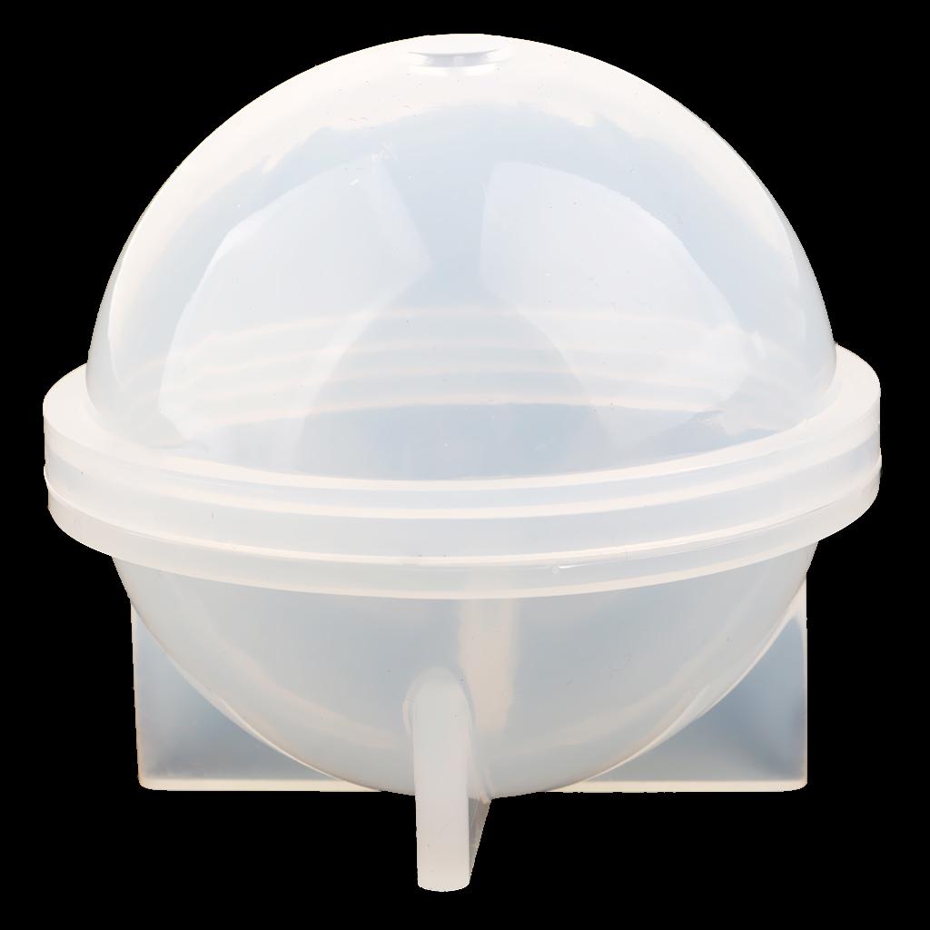 2 stykker kulekuleform silikonform for harpiksstøping 50 mm 60 mm