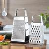 Multifunctional Handheld Stainless Steel Grater with Wooden Handle - Four-Sided Vegetable & Fruit Shredder