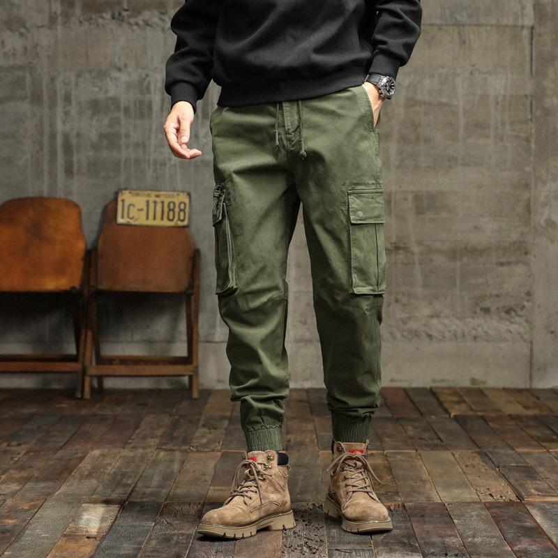 Overalls Thick Men's New Casual Pants Thickened and Velvet Men's Pants Winter High-end Men's Pants Trendy Men's Pants