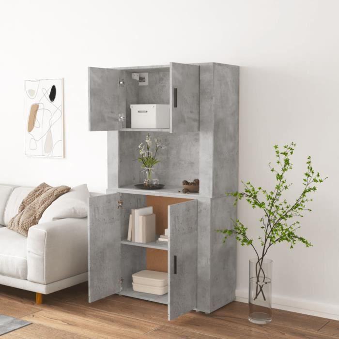 VidaXL Highboard Concrete Grey Engineered Wood 3185355