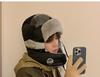 Men's Winter Ski Hat with Ear Protection, Windproof and Warm Pilot Hat for Outdoor Cycling
