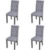 Day and Night - Day and Night Dining Chairs 4 Units Light Gray Fabric