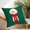 Christmas Puppy Pillow Case Short Plush Print Cushion Cover Square Throw Pillow Covers Sofa Home Decor