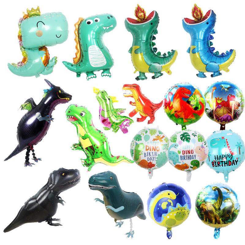 Aluminum Foil Walking Dinosaur Balloon Jungle Children'S Animal Birthday Party Decorated Jurassic Dinosaur Toy