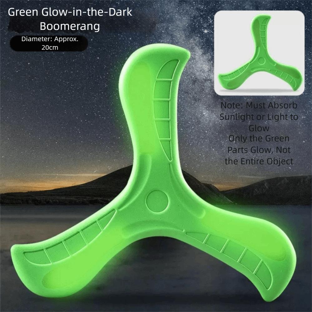 Interactive Luminous Boomerang Soft EVA Three-leaf Cross Flying Disc Flying Rocket Toy  Adult-kids