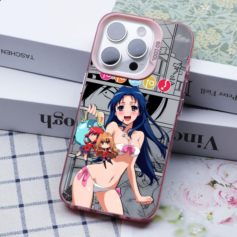 Toradora Kawashima Mobile Phone Case for iPhone 17 16 15 14 13 12 11 X XR XS 8 7 Air Pro Max Plus Translucent Pink Cover