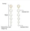 Summer Elegant Fashion Simple Tassle Long Dangle Wedding Party Gift Pearl Ball Jewelry Accessories for Women Creative Gifts