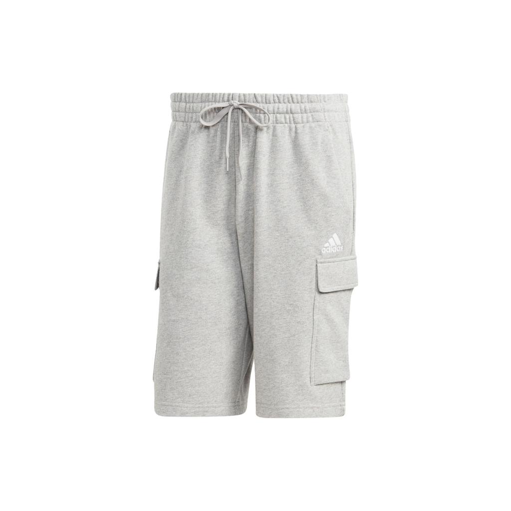 Adidas Essentials Solid Color Logo Drawstring Shorts Men Bottoms Gray HA4340
