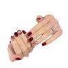 New Year's Manicure Pure Hand-wearing Nail Pieces Handmade High-end Light Luxury Style Simple Rose Sequin Square Diamond