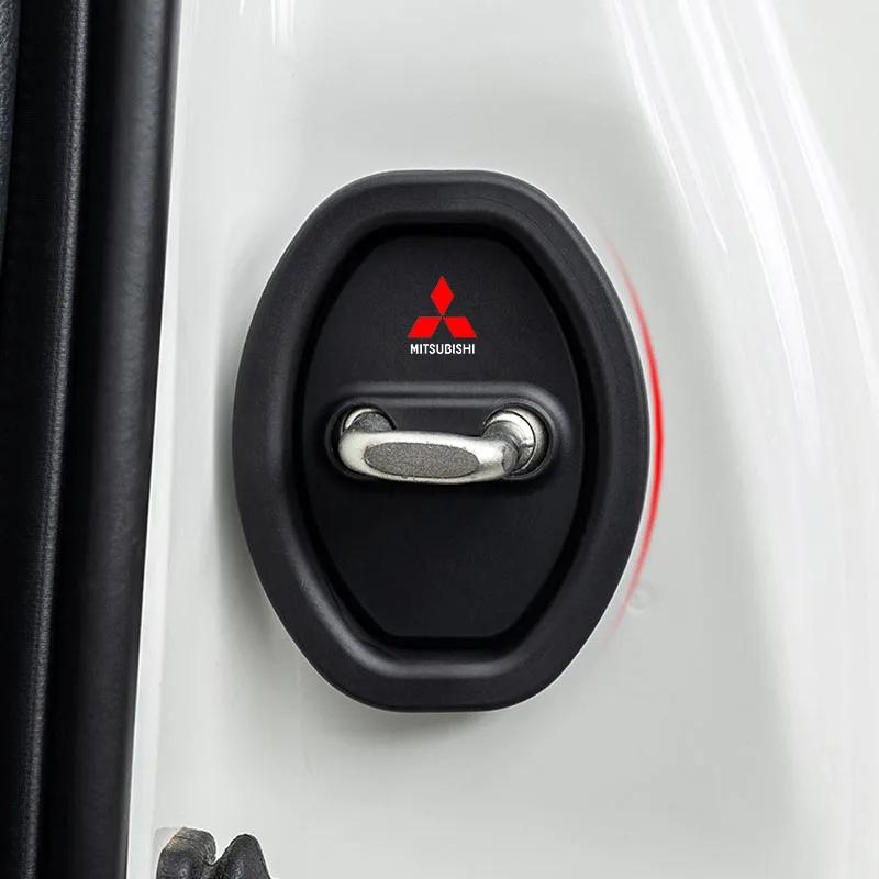 4Pcs Car Door Stopper Cover Door Lock Protector Cap for Mitsubishi Outlander Lancer Pajero Exterior Styling Accessories