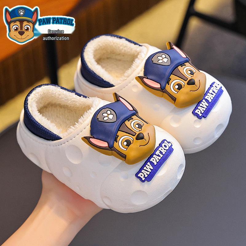 Paw Patrol Kids' Winter Waterproof Cotton Slippers: Cute, Anti-Slip, Closed-Toe Shoes for Boys & Girls