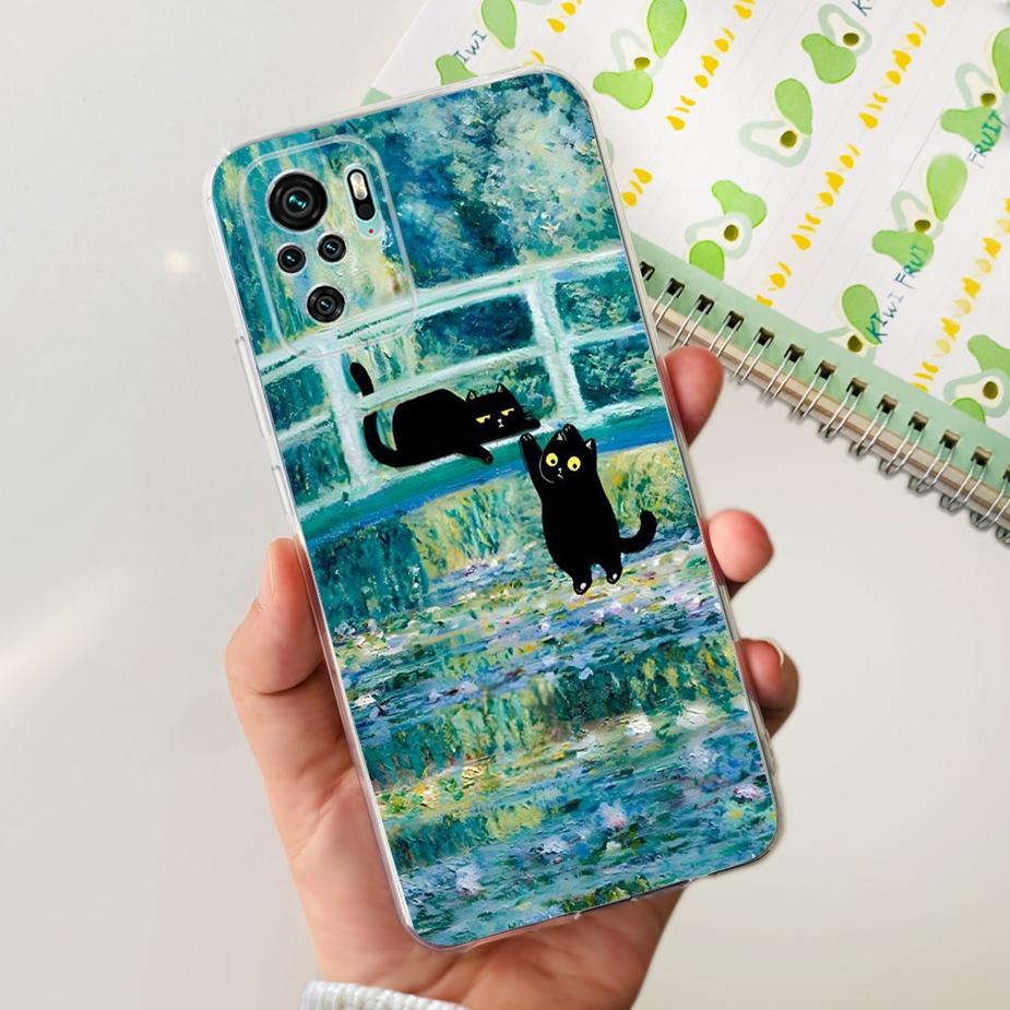 For Xiaomi Redmi Note 10 Case Note 10S Cute Cartoon Painted Cover Soft Silicone Case For Redmi Note 10 Pro Max Note10 10S Fundas