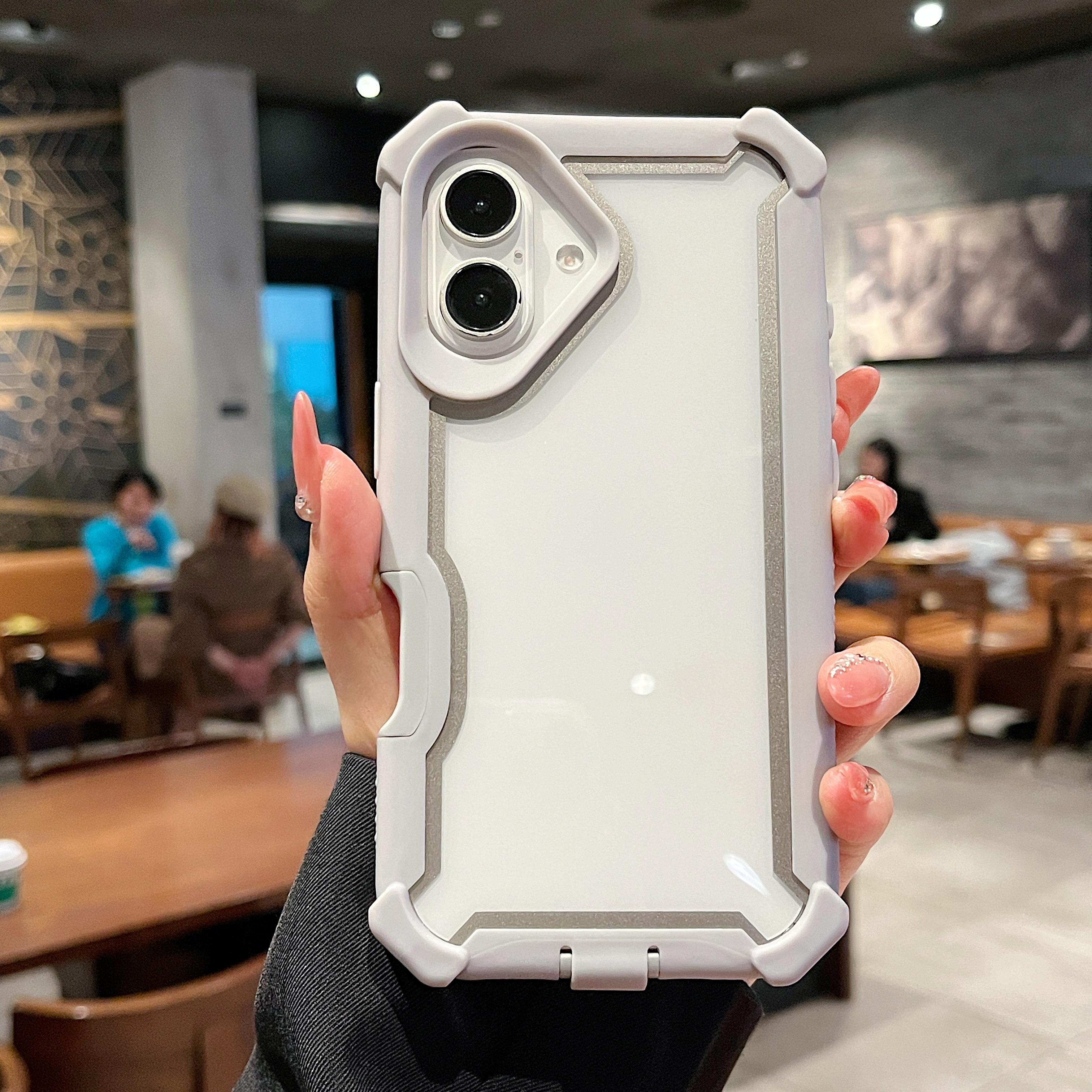 

Transparent Military Shockproof Armor Phone Case for iPhone 16 15 14 Plus 13 12 11 Pro Max Rugged Heavy Duty Bumper Frame Cover For iPhone 11