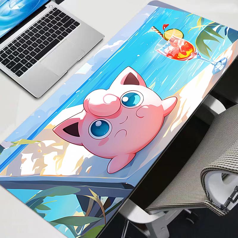 Mouse Pad Anime Gaming Accessories Pokemon Pikachu Jigglypuff Varmilo Keyboard Desk Mat Gabinete Gamer Carpet Mousepad Mouse