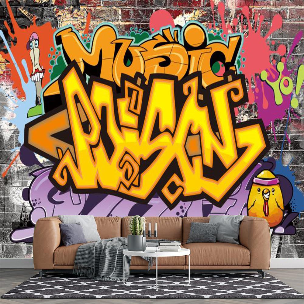Abstract Street Graffiti Wall Mural Cartoon Graffiti Wallpaper Bedroom Murals 200 cm(W) x 140 cm(H)