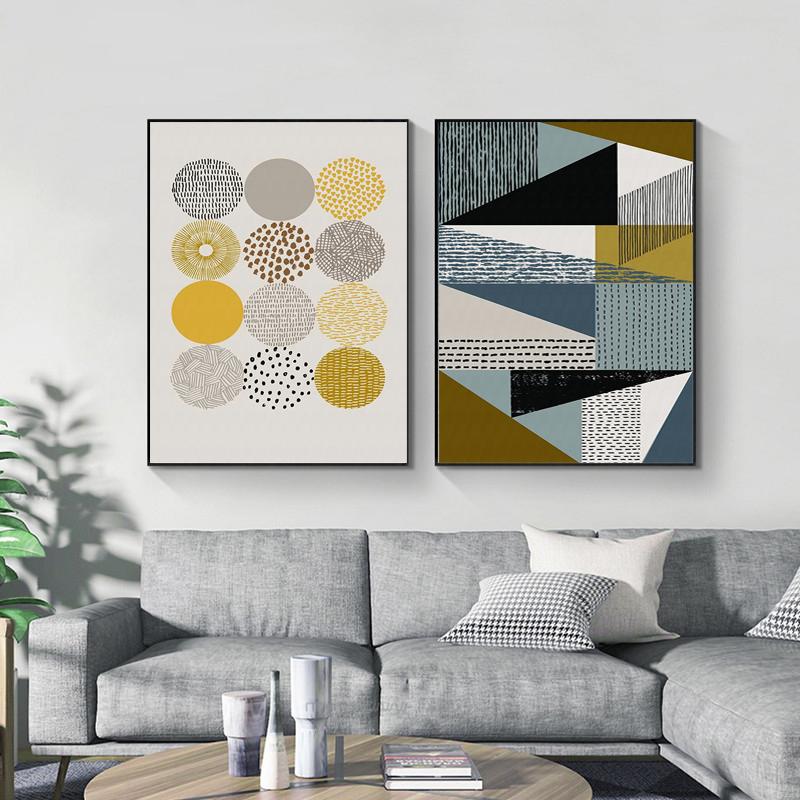 Abstract Wall Art Geometric Canvas Painting Nordic Posters and Prints Wall Art Pictures for Living Room Home Decoration No Frame