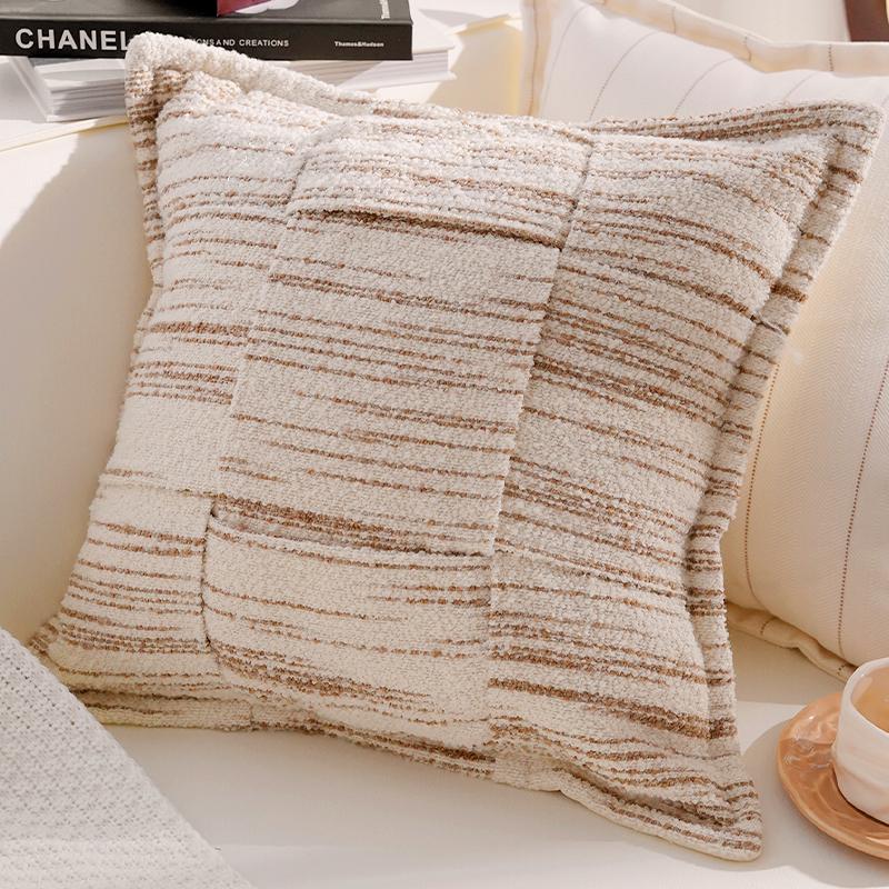 Simple Living Room Throw Pillow Luxurious and Sophisticated Brown Throw Pillow Retro Sofa Throw Blanket Bedding Cushion Plush
