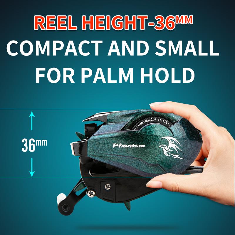 Newly Light Game Bait Casting Fishing Reel Magnetic Brake System 7.1:1 Small Body Fishing Reel 5+1 BB 4kg Max Drag Waterproof and Corrosion Resistant