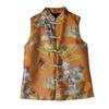 Chinese Style Tang Suit Silk Vest for Women In Autumn and Winter Wear Updated Style Mother Warm Plus Velvet Vest