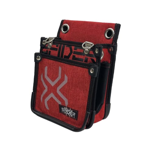 SK11 SPIDER Tobi Waist Pouch, Small, Thin, Crush-Resistant Accordion Construction, with Stretch Interior Pocket, 180mm W x 230mm H x 100mm D (SPD-RD-4