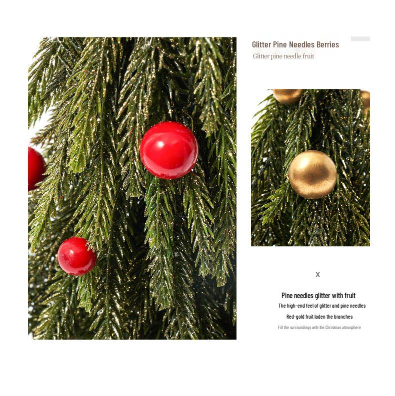 Small Crooked Neck Christmas Tree Ornament for Desktop Decoration