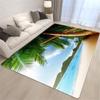 3D Printing Palm Tree Sea Beach Carpet Living Room Sofa Table Rug Bedroom Bedside Rug Dining Carpets Rug for Bathroom Decoration