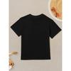 Kids Crewneck Short Sleeve Tee, Red Basketball Drip Print