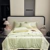 Princess Summer Quilt Korean Soft  Washed Silk Full Embroidery Tencel Cool Quilt  Women Girl For Summer Comforter Bedding