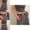 Black Womens Fashionable Pu Belt 2024 Summer Simple Versatile Design For Students