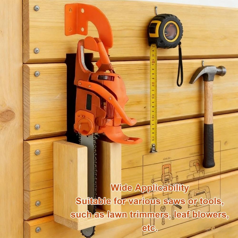 2pcs Durable Steel Chainsaw Holder Powder Coated Space Saving Chainsaw Hanger Chainsaw Rack Garage