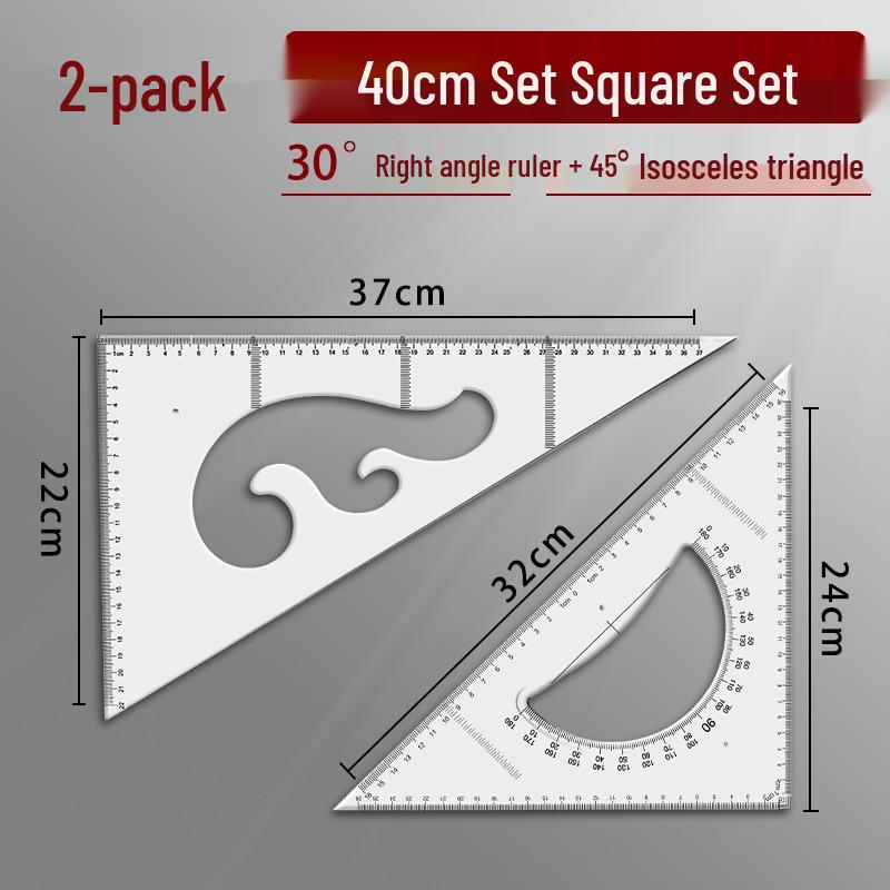 

Большой многофункциональный высокоточный набор треугольных линеек для архитектурного черчения и обучения